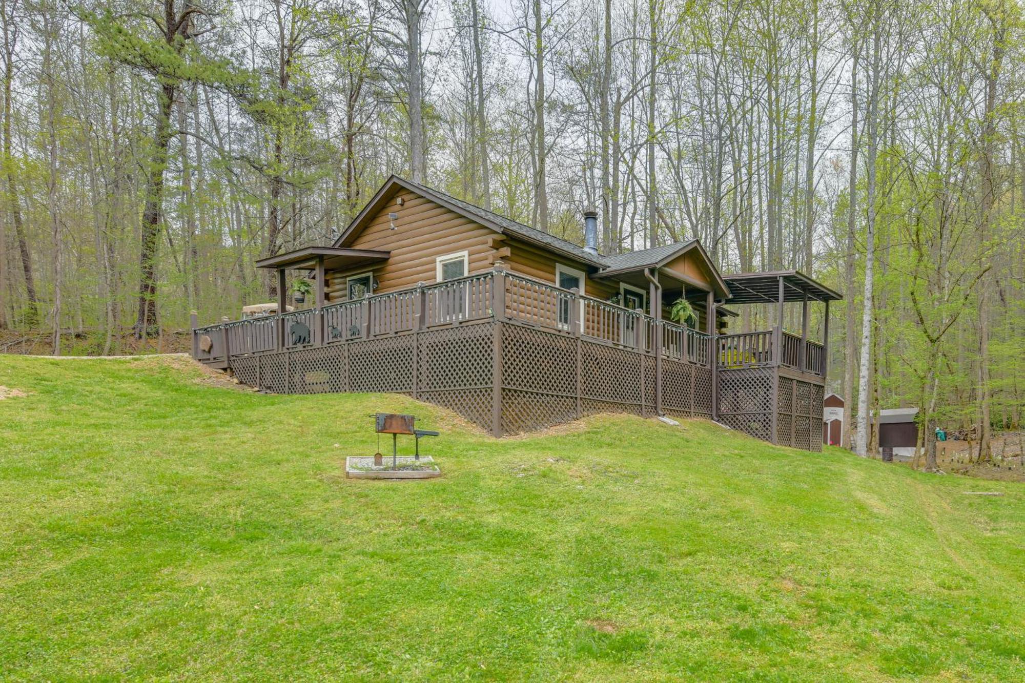 Smoky Mountain Cozy Cove Cabin Deck And Fire Pit! Cosby 外观 照片